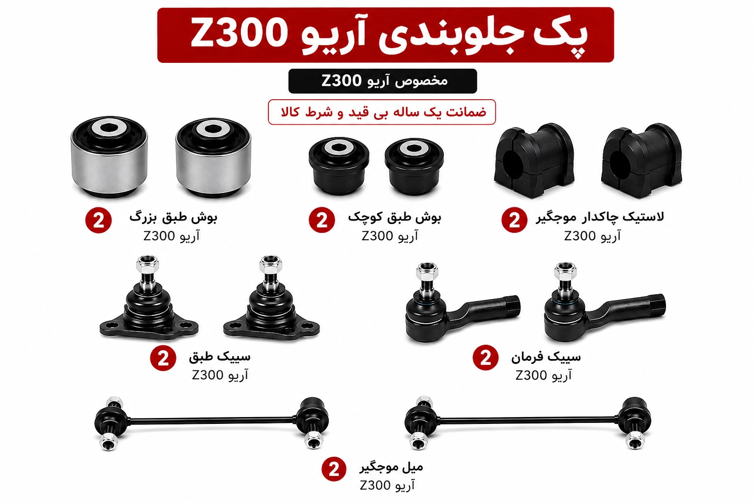 D3D50B21-FE5D-40A7-A0FB-E65E194C5800 copy کیت کامل جلوبندی آریو زوتی Z300 - تصویر 1